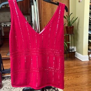 Red sequin top